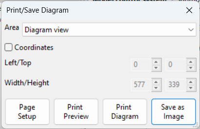 Print/Save Diagram dialog